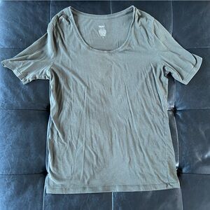 Mossimo Supply Co. Olive Green Crew Neck Short Sleeve Tee